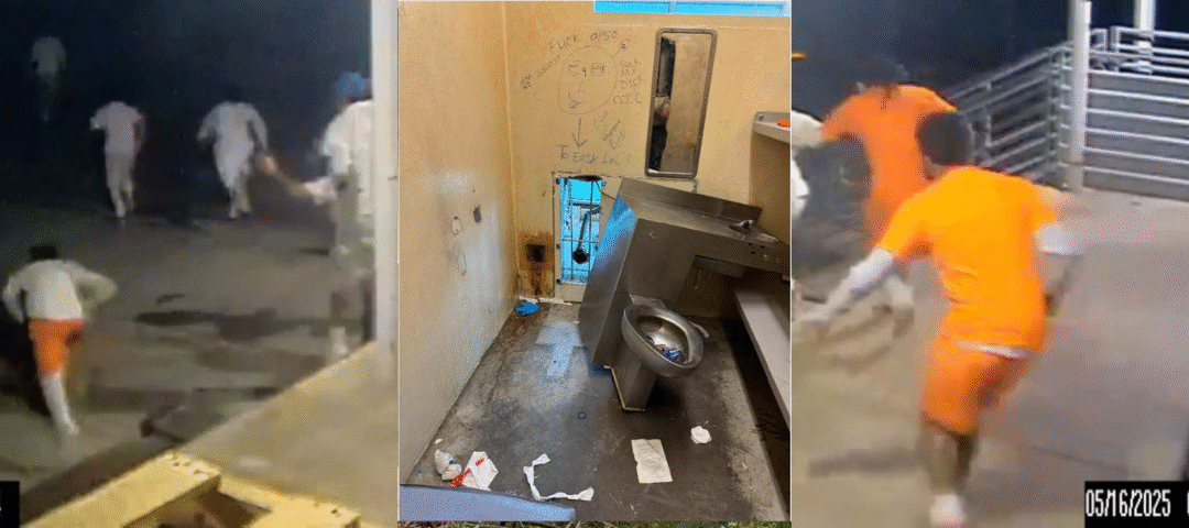 Fuga en Nueva Orleans: Diez reos escapan por celda adaptada y dejan mensaje burlón