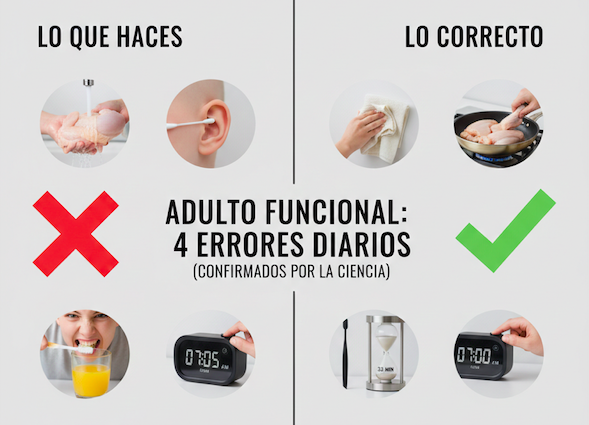 ¿Crees que eres un adulto funcional? Aquí te cuento 4 cosas que haces mal cada día